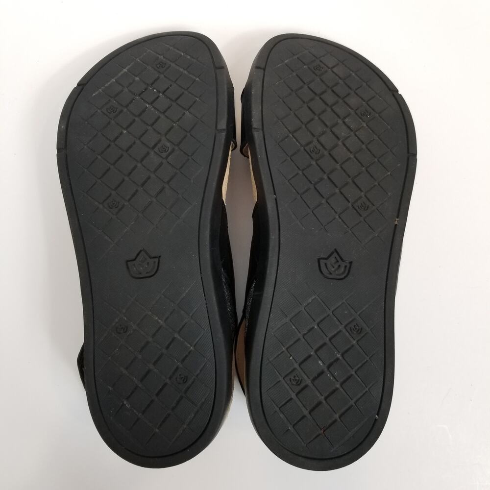 Spenco Sanabel Women's Black Silver Faux Leather Elastic Strap Comfort Sandals 8 - Picture 8 of 9